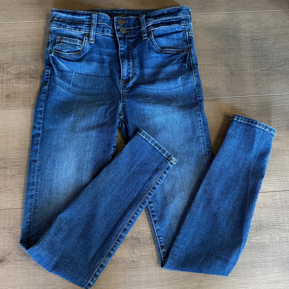KUT from the Kloth High Rise Toothpick Skinny Jeans Zip Women‎ 2 Style SP379MA1 - Picture 5 of 14